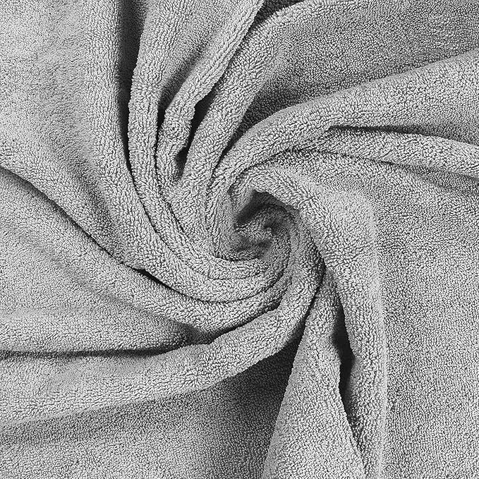 MyPillow My Towel 6 Piece Set - Premium Cotton Soft Absorbent Towels, 2 Bath Towels, 2 Hand Towels, 2 Wash Cloths [6 Piece Set, Silver]