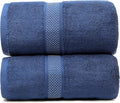 Fluffy Cotton Bath Towels Set800G,2-Piece Set, Thickened and Enlarged(31.5x63 inches),Super Absorbent,Soft,Suitable for Hotel, Bathroom, Swimming Pool, SPA,Gift(Dark Blue)