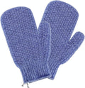 Evridwear Shower Exfoliating Mitts, Deep Cleanse Bathing Scrub Gloves Self Tan Scrubber Mitten Dead Skin Remover for Men and Women,1 Pair Heavy