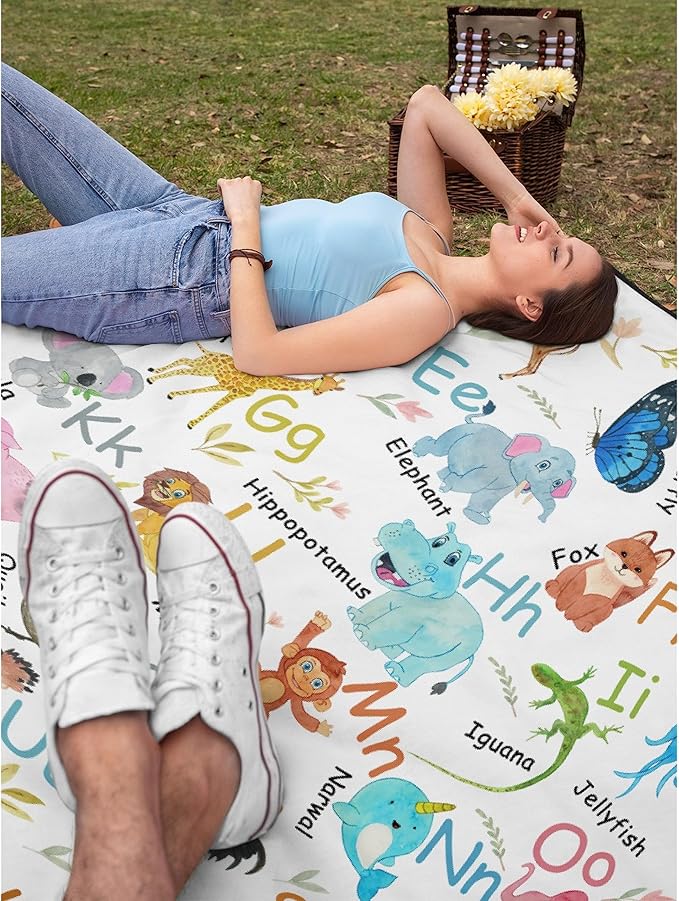 Animal Fruit Flannel Fleece Blanket Throw Couch Microfiber Soft Cozy Lightweight Luxury Bed Blanket 120"x90"for Family
