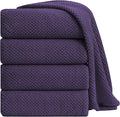 Smuge Extra Large Bath Towel Sheet Set 35x70 Inches - Oversized Bath Towels Set,Large Microfiber - Quick Dry,Lightweight,Super Soft,Highly Absorbent Towel Set for Bathroom,Pack of 4(Russian Violet)