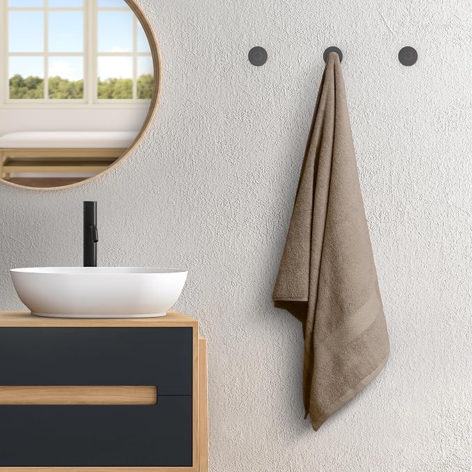 Avalon Towels Beige Bath Towels Set of 4 pcs (27x54 inches), 100% Cotton Towel Absorbent and Quick Dry Beige Towels for Bathroom, Super Soft and Perfect for Daily Use