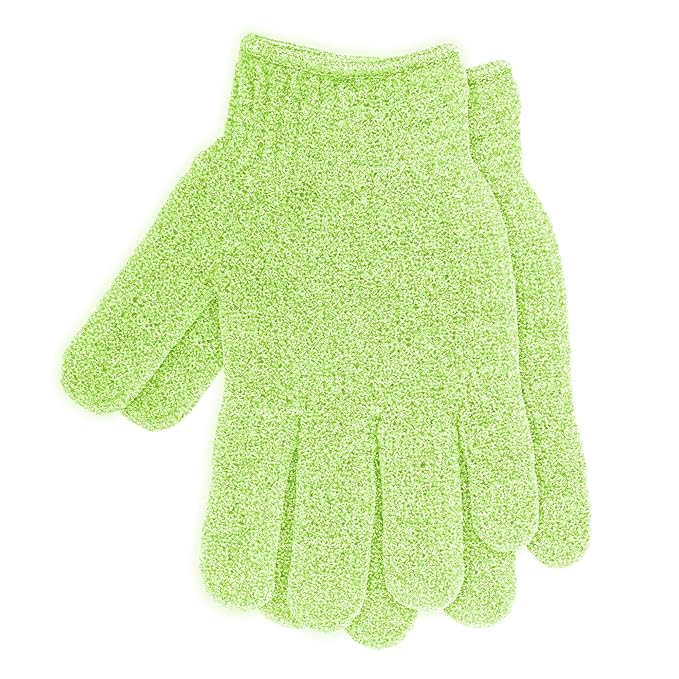 4 Pairs Exfoliating Gloves for Shower, Shower Gloves, Body Scrubber, Korean Exfoliating Mitt Body Scrubber, Microfiber Bath Gloves, Exfoliate Sponge Loofah Wash, Shower Scrubber