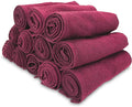 Arkwright Bleach Resistant Salon Towels 12 Pack - 100% Cotton Hair Towels, Soft, Absorbent, Quick Dry Spa & Barber Towels for Hair Stylist, Nail Salon & Esthetician, 16 x 28, Burgundy