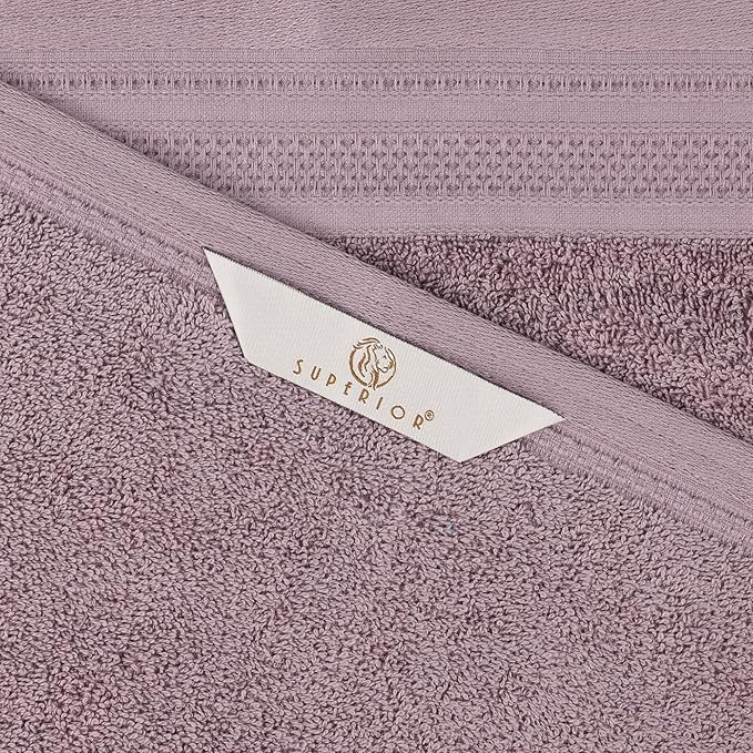 Superior Honeycomb Cotton Medium Weight Towels, for Guest Bath, Master Bathroom, Shower, Quick Dry, Adults, Home Essentials, Textured Waffle Border, Assorted Towel Set, 6 Piece Towel Set, Sea Fog