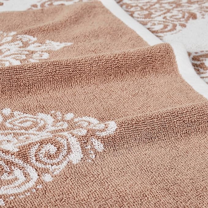 Modern Threads 6 Piece Reversible Yarn Dyed Jacquard Towel Set Artesia Damask Tuscany
