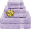Cotton Paradise 6 Piece Towel Set, 100% Cotton Soft Absorbent Turkish Towels for Bathroom, 2 Bath Towels 2 Hand Towels 2 Washcloths, Lilac Towel Set