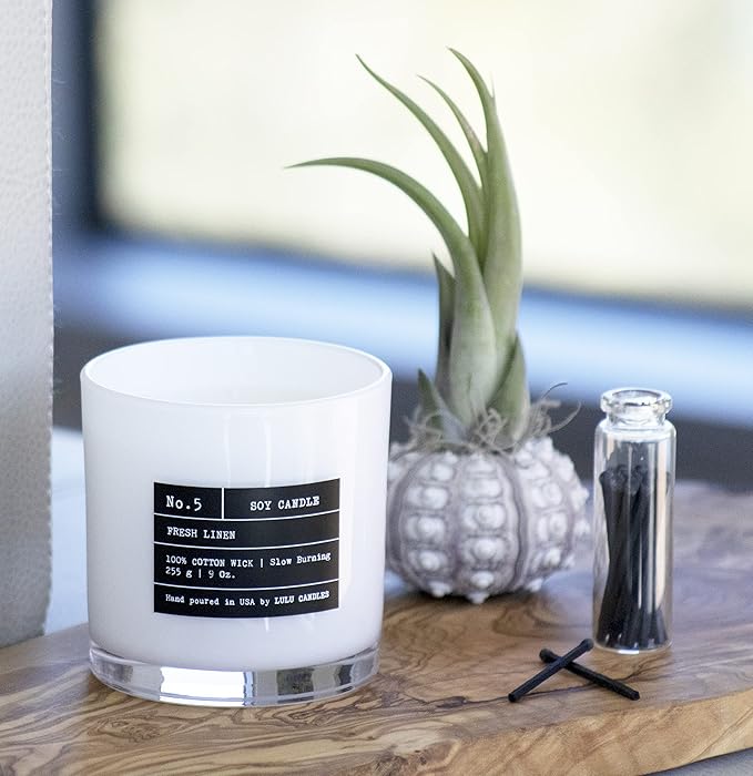 Lulu Candles | Ocean Mist & Sea Salt | Luxury Scented Soy Jar Candle | Hand Poured in The USA | Highly Scented & Long Lasting- 9 Oz.