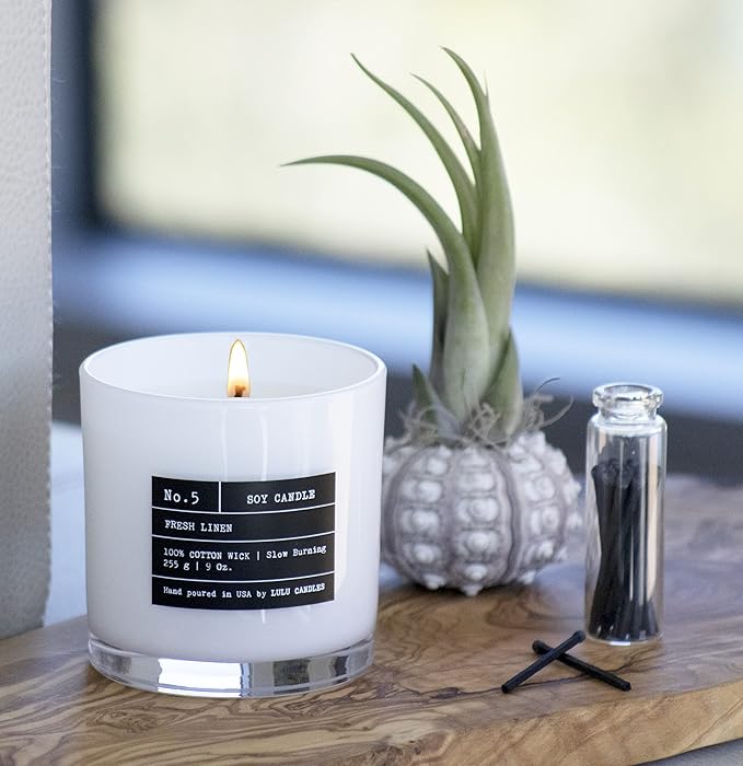 Lulu Candles | Moroccan Amber | Smells Musky & Floral | Luxury Scented Soy Jar Candle | Hand Poured in The USA | Highly Scented Long Lasting (9 Oz.)