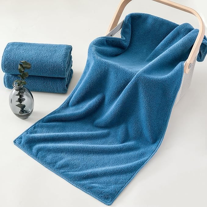 Lumimi 8-Piece Soft Microfiber Towel Set Incredibly Absorbent Lightweight Quick Dry and Durable, 55" L x 27" W, 4 Bath Towels 4 Hand Towels Multicolour