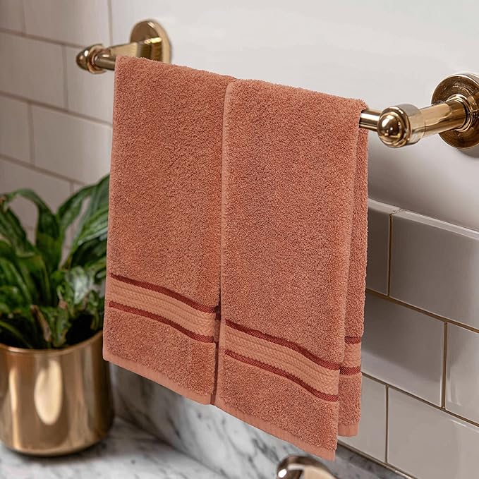 COTTON CRAFT Ultra Soft Hand Towels - 6 Pack Luxury Hand Towels - 100% Cotton Plush Absorbent 580 GSM Large Towel - Quick Dry Durable Machine Washable - Bathroom Kitchen Gym Spa - 16 x 28 - Mocha