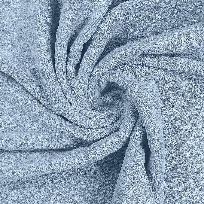 MyPillow My Towel 6 Piece Set - Premium Cotton Soft Absorbent Towels, 2 Bath Towels, 2 Hand Towels, 2 Wash Cloths [6 Piece Set, Denim Blue]