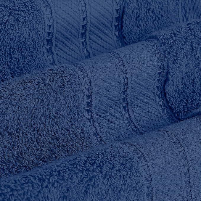 Modern Threads 4-Pack SpunLoft Bath Sheet Navy 35x66