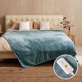 JET'S HOME Heated Blanket Full 72"x84" - ETL&FCC Certified Flannel Electric Blanket Machine Washable Heating Throw with 4 Heating Levels 10 Hours Auto-Off Overheating Protection (Blue)
