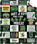 Pickle Flannel Fleece Blanket Throw Couch Microfiber Soft Cozy Lightweight Luxury Bed Blanket 120"x90"for Family