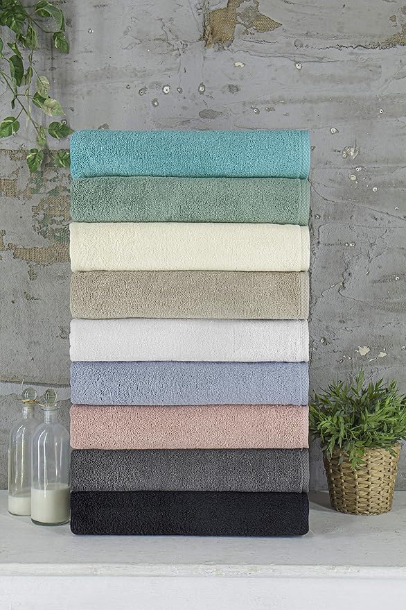 Classic Turkish Towels CTT Set of 9-100% Turkish Cotton, Absorbent & Comfy, Includes 2 Bath Towel 2 Hand Towel, 2 Washcloth, 2 Bathsheets & 1 Bath Mat | (Beige)