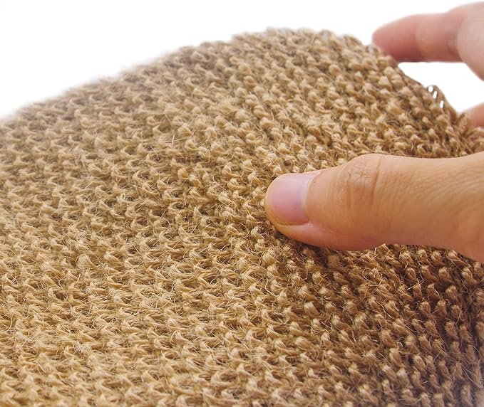(4 Pack) Natural Exfoliating Hemp Bath Mitt Shower Gloves Loofah Washcloth Sponge Machine Washable Body Scrubber (ROUGHER Hemp)