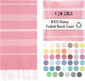 Cacala Lightweight and Thin Turkish Beach Towel 100% Cotton Sand-Free and Quick-Drying Goodness Perfect as an Extra Large Travel Towel, Beach Accessory, or Gift for Beach Lovers, 37 x 70