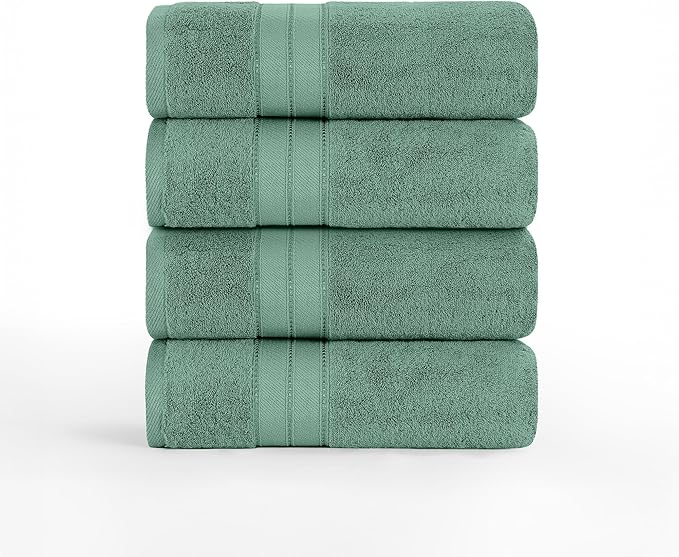 Modern Threads 4-Pack SpunLoft Bath Sheet Eucalyptus 35x66