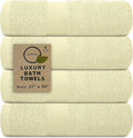 Softolle Luxury Bath Towels Set of 4 (27” x 54”) | Towels for Bathroom | Super Soft | Highly Absorbent Towels for Home, Spa, Gym (Cream)