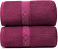 Fluffy Cotton Bath Towels Set650GSM,2-Piece Set, Thickened and Enlarged(31.5x63 inches),Super Absorbent,Soft,Suitable for Hotel, Bathroom, Swimming Pool, SPA,Gift(Dark Red)