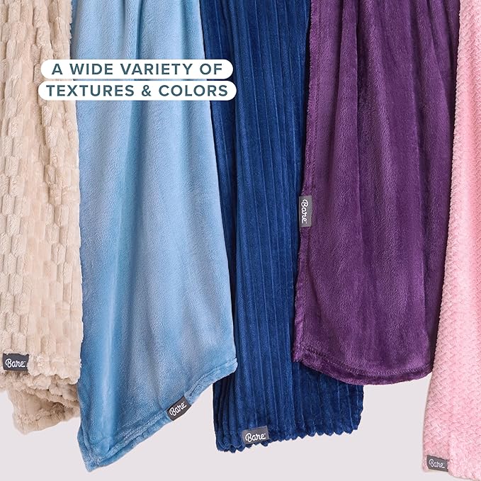 Bare Home Fleece Blanket - Twin/Twin Extra Long - Ultra-Soft Lightweight for Bed, Sofa, and Couch - Luxury Microplush - Cozy Warm Blanket (Twin/Twin XL, Rosewood)