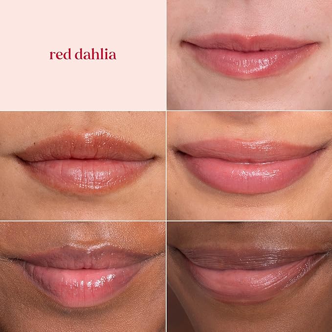 Burt's Bees Lip Tint Balm with Long Lasting 2 in 1 Duo Tinted Balm Formula, Color Infused with Deeply Hydrating Shea Butter for a Natural Looking Buildable Finish, Fiery Red Dahlia (16-Pack)