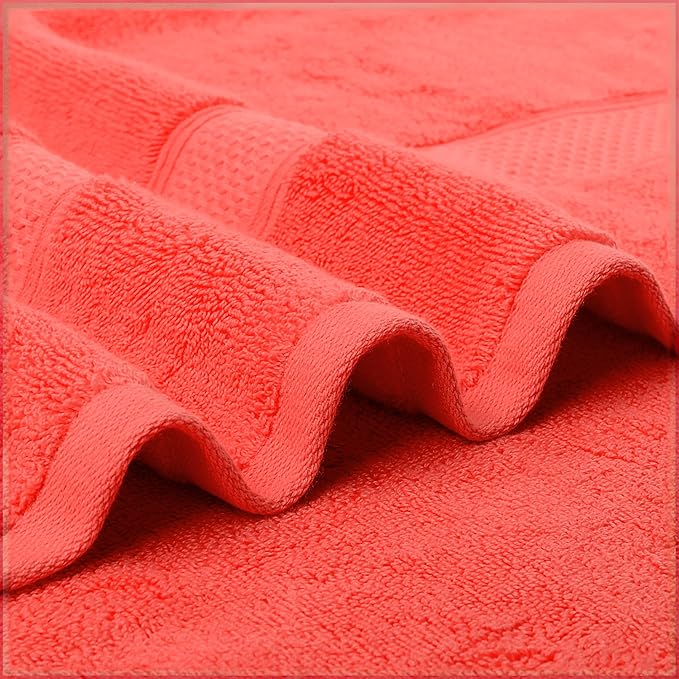 Fluffy Cotton Bath Towels Set650GSM,2-Piece Set, Thickened and Enlarged(31.5x63 inches),Super Absorbent,Soft,Suitable for Hotel, Bathroom, Swimming Pool, SPA,Gift(Watermelon Red)
