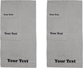 Personalize Your Towels with Custom Embroidery: Names, Monograms, and Initials. Perfect For Kids, Adults, Travel, Gifts, 6-Piece Towel Set; 2 Bath Towels, 2 Hand Towels, and 2 Wash Cloths - Grey