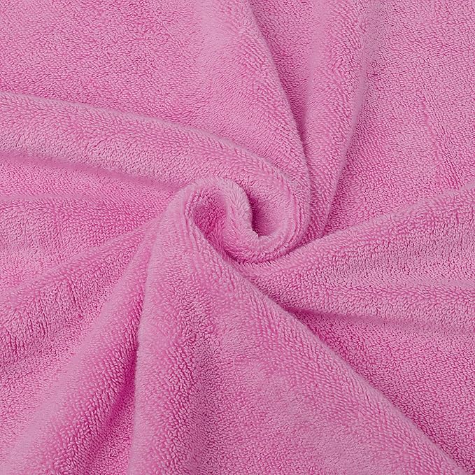 Fluffy Cotton Bath Towels Set800G,2-Piece Set, Thickened and Enlarged(31.5x63 inches),Super Absorbent,Soft,Suitable for Hotel, Bathroom, Swimming Pool, SPA,Gift(Rose Pink)
