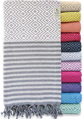 RAY SILVER Turkish Beach Towel – 100% Turkish Cotton 40"x71" Quick Dry Oversized Beach Towel Sand Free Lightweight Turkish Towel for Travel Camping Bath Sauna Beach Pool Gym Yoga
