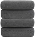 YTYC Towels,29x59 Inches Extra Large Bath Towels for Bathroom Super Soft Quick Dry Light Weight Waffle Microfiber Shower Towels 80% Polyester 20% Nylon (Charcoal,4 Piece)