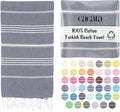 Cacala Lightweight and Thin Turkish Beach Towel 100% Cotton Sand-Free and Quick-Drying Goodness Perfect as an Extra Large Travel Towel, Beach Accessory, or Gift for Beach Lovers, 37 x 70