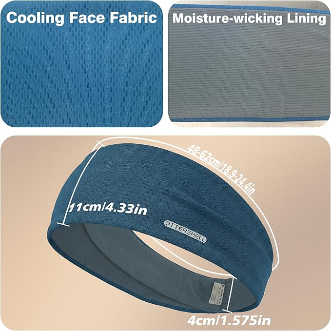 Anti-Slip & Ultra-Light Wide Headband for Sports, Yoga, Running, Gym, Spa, Makeup & Daily Use