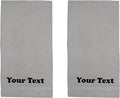 Personalize Your Towels with Custom Embroidery: Names, Monograms, and Initials. Perfect for Bathroom, Spa, Gym, Shower, Kids, Adults, Pool, Travel, Gifts, 2-Piece Bath Towels Set - Grey