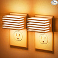 JandCase Amber Night Light, Night Lights Plug into Wall with Dusk to Dawn Sensor, Dimmable Plug in Night Light, Adjustable Brightness, [2 Pack] Amber Nightlight for Bedroom Bathroom Hallway