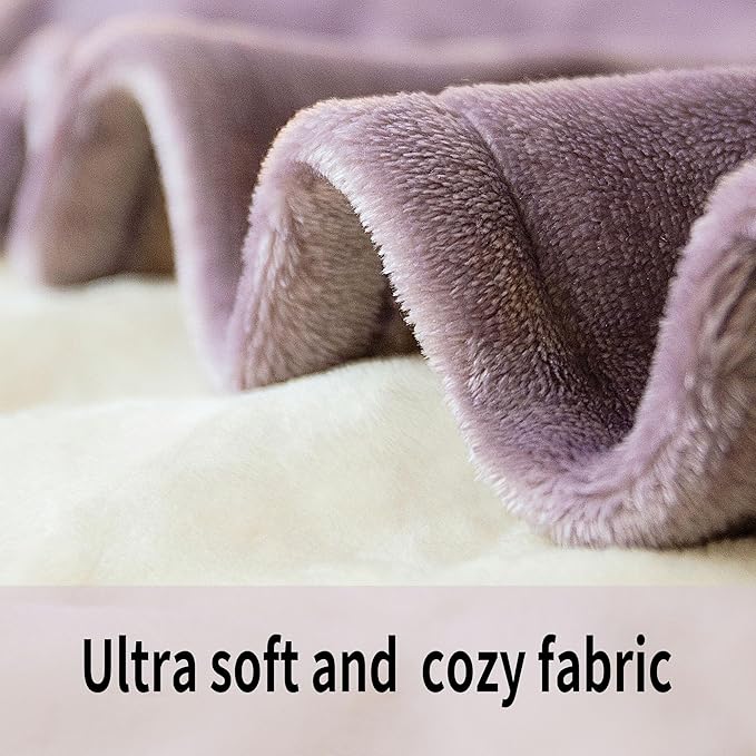 JET'S HOME Heated Blanket King 100"x90" - ETL&FCC Certified Electric Blanket Machine Washable Heating Blanket with 4 Heating Levels 10 Hours Auto-Off Overheating Protection (Purple)