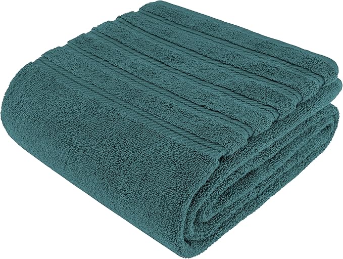 American Soft Linen 35x70 Jumbo Large Bath Towel, 600 GSM 100% Cotton Turkish Bath Sheet, Oversized Luxury Bath Towel for Bathroom Beach and Pool, Teal