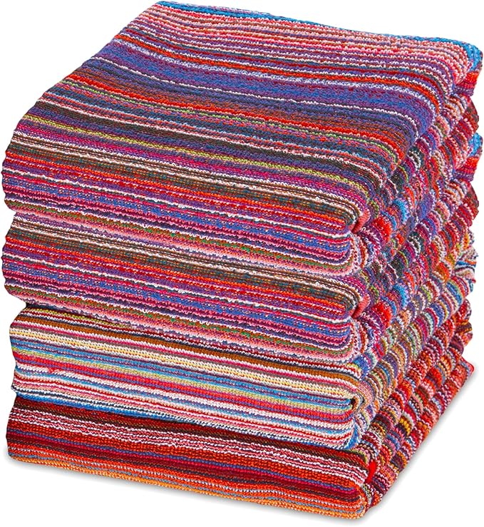 BolBom*S Bath Towel Set 4 Pack,30 x 60 Inches Large 100% Cotton Stripe Bath Towel Soft,Absorbent and Quick Dry Towels for Bathroom, Pool, Beach, Swim and Yoga, Bathroom Towels for Daily Use