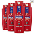 Old Spice Refreshing Body Wash for Men, 3X Defense, 24/7 Shower Fresh with Long Lasting Scent, Red Collection, Captain with Bergamot Scent, 24 oz (Pack of 4)