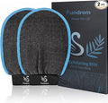Exfoliating Gloves 2 Pcs, Exfoliating Body Scrubber for Bath Shower Exfoliation, Body Scrub Exfoliator Loofah Sponge for Dead Skin Remover, Korean Exfoliating Mitt (Browm)