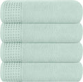 GLAMBURG Ultra Soft 4 Pack Oversized Bath Towel Set 27x54 inches, 100% Cotton Bath Towels, Highly Absorbant Compact Quickdry & Lightweight Towel, Ideal for Gym Travel Camp Pool - Sea Green