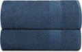 Belizzi Home Premium Cotton Oversized 2 Pack Bath Sheet 35x70-100% Pure Cotton - Ideal for Everyday use - Ultra Soft & Highly Absorbent - Machine Washable - Mineral Blue