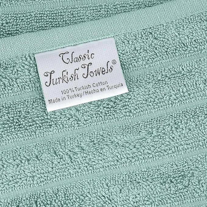 Classic Turkish Towels CTT - Luxury Jumbo Bath Sheet 3 Piece, 100% Turkish Cotton, Absorbent & Ultra Comfy Bath Towel Sheets for Hotels & Spa | 40"x65" (Spa Green)