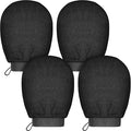 Tatuo 4 Pieces Korean Exfoliating Mitts Deep Exfoliating Gloves Body Scrubber for Bath Shower Dead Skin Remover Keratosis Pilaris