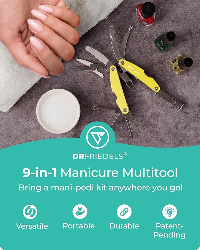 Manicure and Pedicure Kit - 9 in 1 Professional Manicure Set For Women & Men with Cuticle Trimmer, Cuticle Remover, Cuticle Pusher - Nail Techs & Nail Lovers’ Manicure Set Professional by DrFriedels
