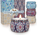TranquilBliss Scented Candle Set, 4 Pack Soy Wax Candles, 120H Burn Time, Ideal Gifts for Women, Birthday Presents
