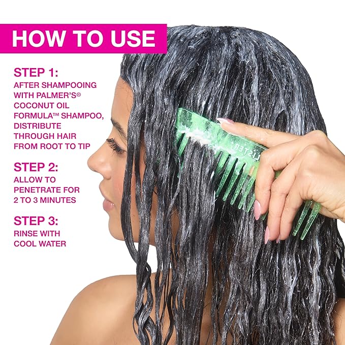 Palmer's Coconut Oil Formula Moisture Boost Protein Pack, Hair Treatment for Dry, Damaged, Over-Processed and Colored Hair, 2.1 Ounce (Pack of 12)