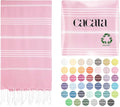 Cacala Lightweight and Thin Turkish Beach Towel 100% Cotton Sand-Free and Quick-Drying Goodness Perfect as an Extra Large Travel Towel, Beach Accessory, or Gift for Beach Lovers, 37 x 70