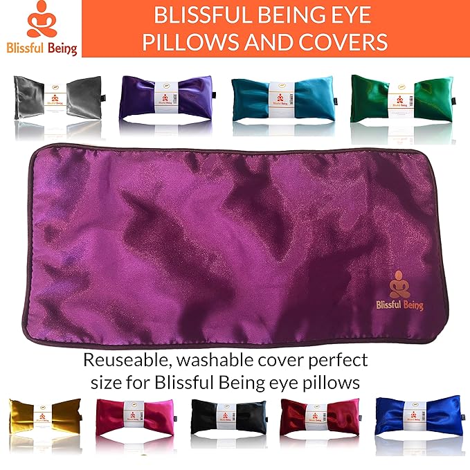 Silk Eye Pillow- Lavender Eye Pillow - Eye Pillows Aromatherapy - Perfect for Meditation and Relaxation (Amethyst)